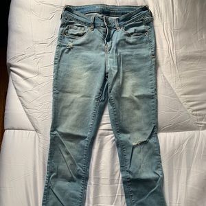 Distressed jeans